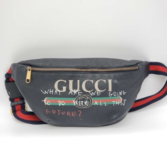 Gucci Handbags - 100% Authentic Gucci Black Leather Belt Bag